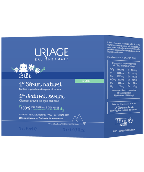 Uriage Bébé Naturel physiological serum for the smallest 15x5 ml