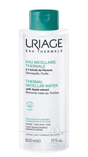 Thermal micellar water combination to oily skin